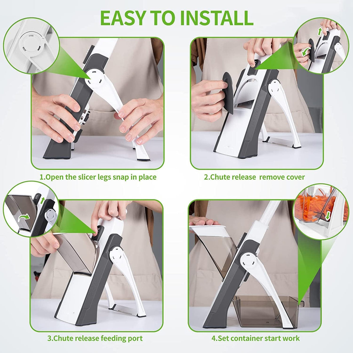 ✨ SafeSlice™ 4-in-1 Vegetable Cutter | سيف سلايس™ قطّاعة خضار 4 في 1